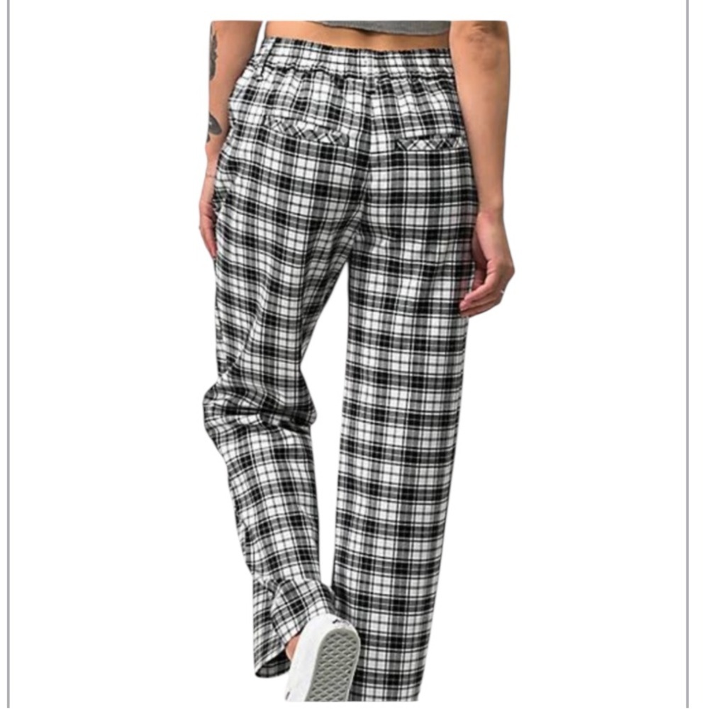 Empyre Women's Casual Tartan Plaid Check Pants Inseam 28 - Picture 2 of 8